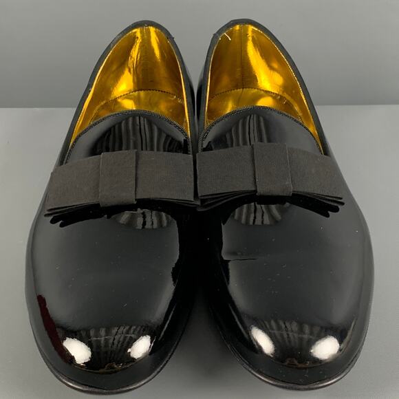 BALLY Size 11 Black Solid Leather Slip On Loafers main image 5